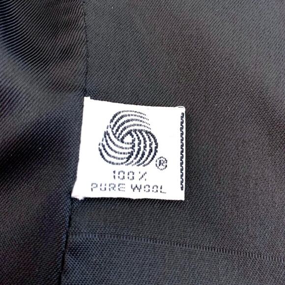 Dior Vintage Fitted Cropped Wool Button Down Padded Blazer Jacket Black US 8 - Picture 13 of 16